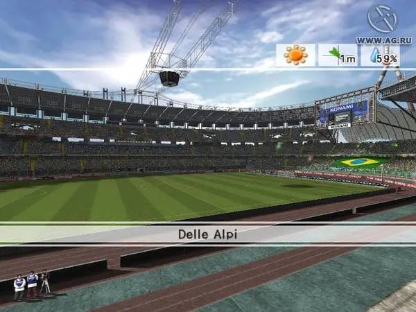 Персонаж Pro Evolution Soccer 4 в процессе выполнения задания