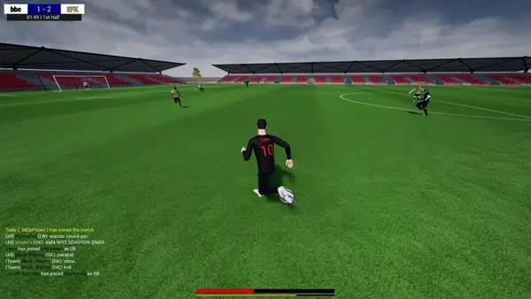 Персонаж Pro Soccer Online в процессе выполнения задания