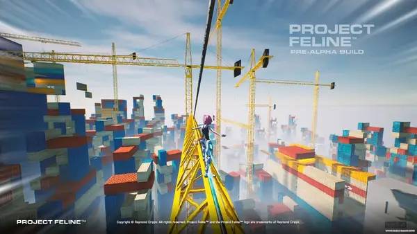 Персонаж Project Feline в процессе выполнения задания