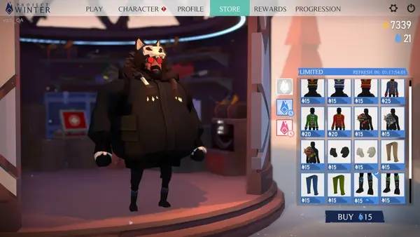 Персонаж Project Winter в процессе выполнения задания