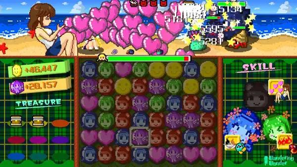 Персонаж Puzzle Battler! Mirai в процессе выполнения задания