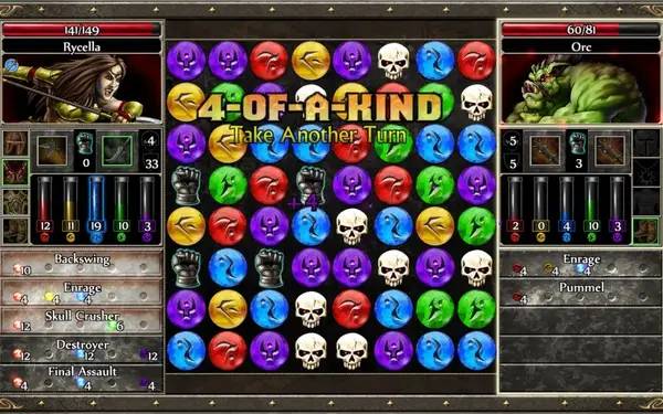 Персонаж Puzzle Quest 2 в процессе выполнения задания