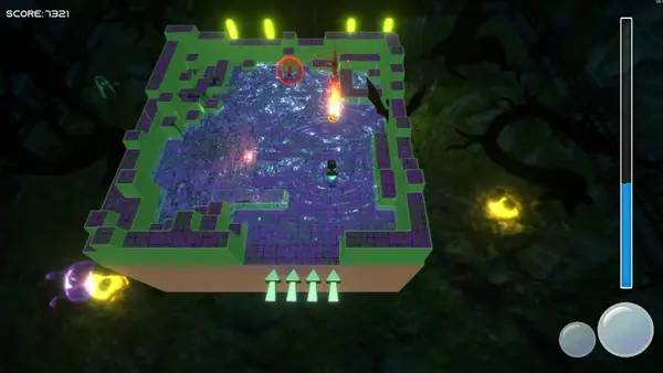 Персонаж QuaQua в процессе выполнения задания