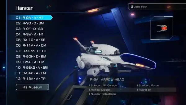 Персонаж R-Type Final 2 в процессе выполнения задания