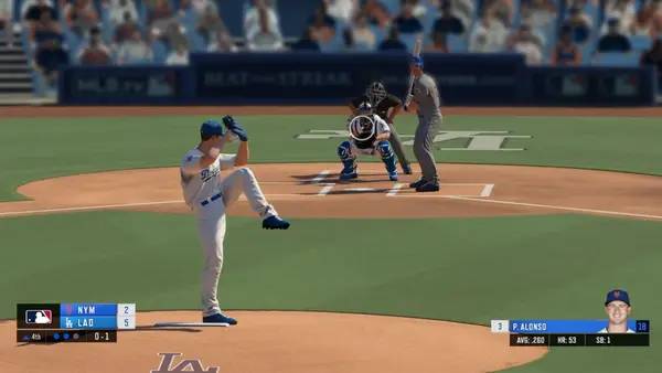 Персонаж R.B.I. Baseball 20 в процессе выполнения задания