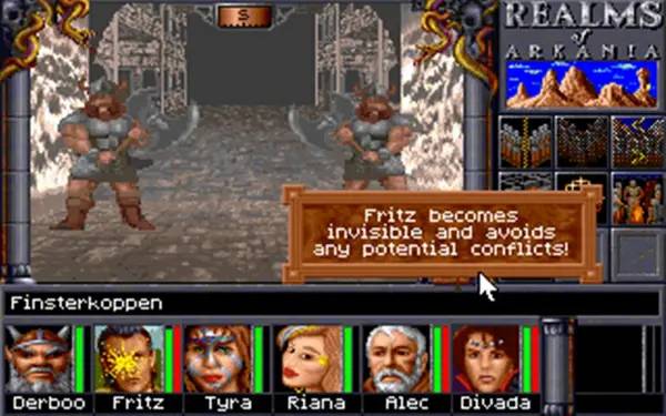 Персонаж Realms of Arkania 2 - Star Trail Classic в процессе выполнения задания