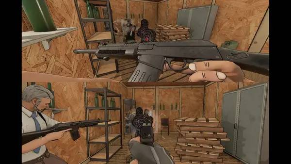 Персонаж RICO в процессе выполнения задания