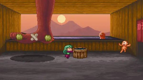 Персонаж Rising Dusk в процессе выполнения задания