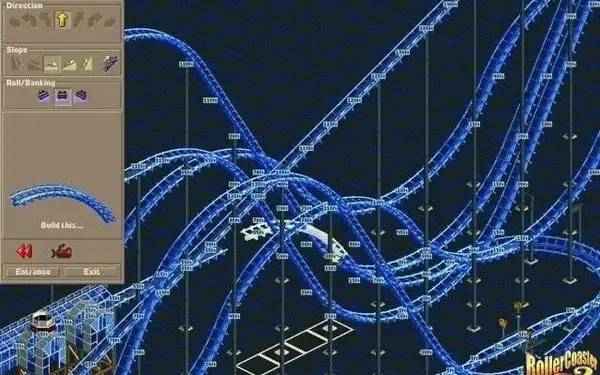 Персонаж RollerCoaster Tycoon 2 в процессе выполнения задания