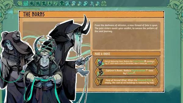 Персонаж Roots of Yggdrasil в процессе выполнения задания