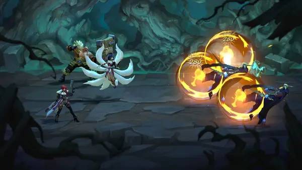 Персонаж Ruined King  A League of Legends Story в процессе выполнения задания