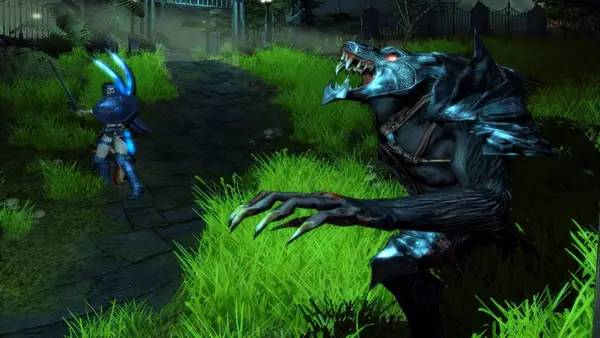 Персонаж Sacred 2 Gold в процессе выполнения задания