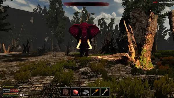 Персонаж Sacrifice of The Spirit в процессе выполнения задания