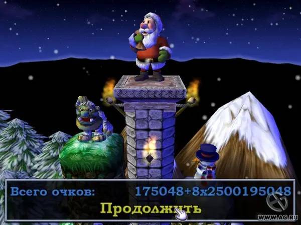 Персонаж Santa Claus 2 in Trouble... Again! в процессе выполнения задания