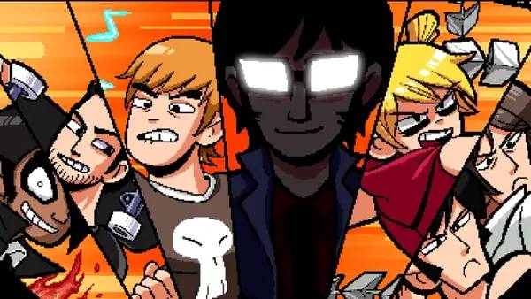 Персонаж Scott Pilgrim vs. The World  The Game – Complete Edition в процессе выполнения задания