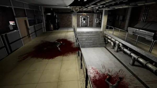 Персонаж SCP Blackout в процессе выполнения задания