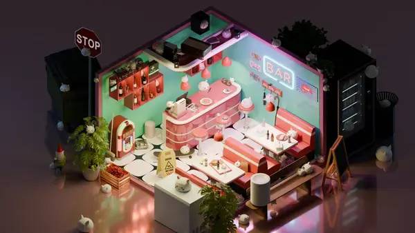 Персонаж Seeking Cat в процессе выполнения задания