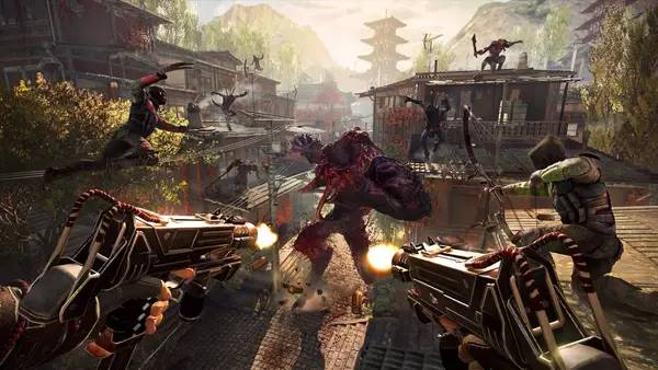 Персонаж Shadow Warrior 2 в процессе выполнения задания