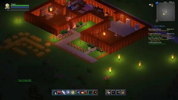 Персонаж Shards of Azuria в процессе выполнения задания