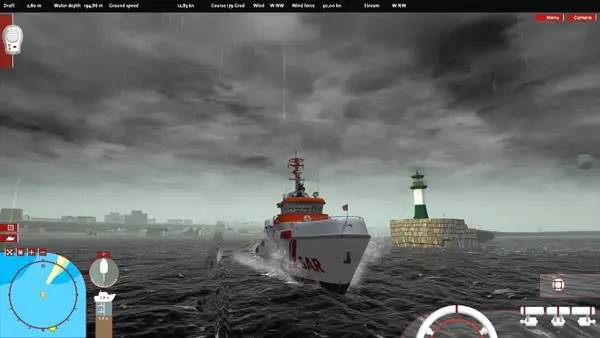 Персонаж Ship Simulator Maritime Search and Rescue в процессе выполнения задания