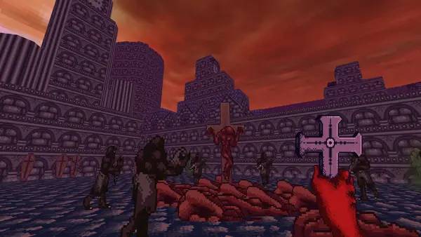 Персонаж Shrine II в процессе выполнения задания