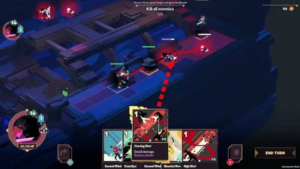 Персонаж Shuffle Tactics в процессе выполнения задания