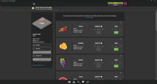 Персонаж Sim Companies в процессе выполнения задания