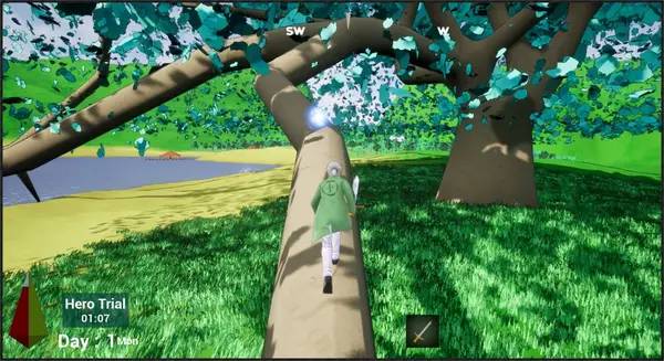 Персонаж Slice of Life Fantasy в процессе выполнения задания