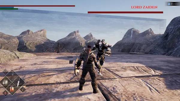 Персонаж Soulsland в процессе выполнения задания