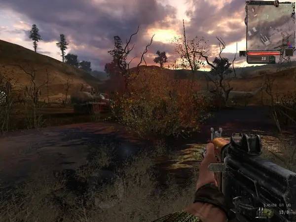 Персонаж Сталкер Shadow of Chernobyl - Закон Дегтярева в процессе выполнения задания