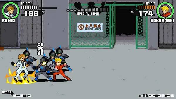 Персонаж STAY COOL, KOBAYASHI-SAN!  A RIVER CITY RANSOM STORY в процессе выполнения задания