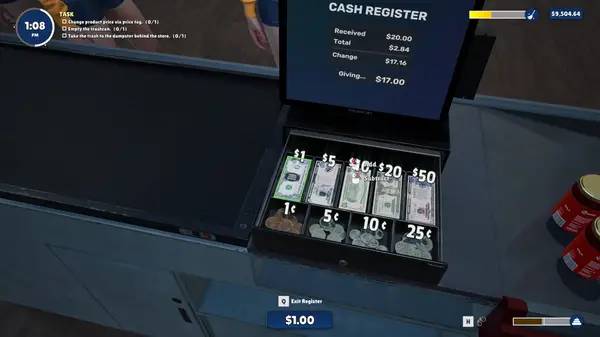 Персонаж Store Wars  Multiplayer Shop Simulator в процессе выполнения задания