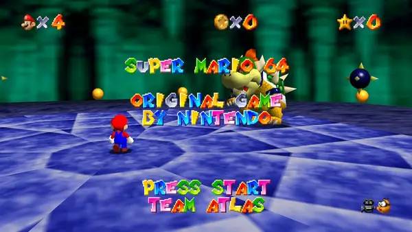 Персонаж Super Mario 64 NX в процессе выполнения задания