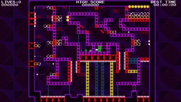 Персонаж Super Mega Zero в процессе выполнения задания