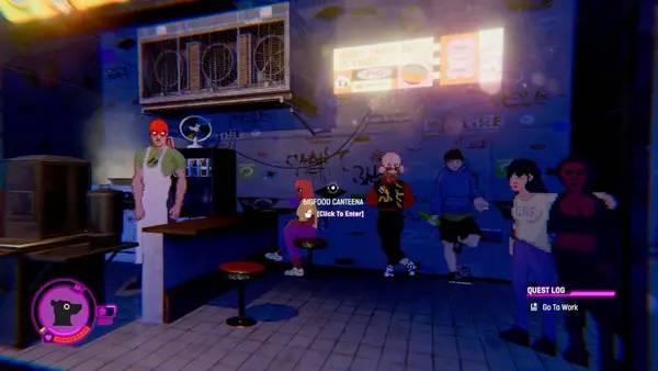 Персонаж Techno Banter в процессе выполнения задания