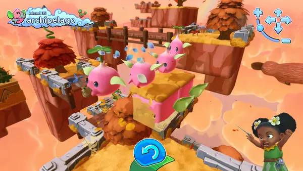 Персонаж Tempopo в процессе выполнения задания