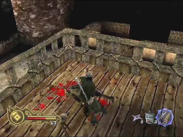 Персонаж Tenchu 2 Birth of the Stealth Assassins в процессе выполнения задания