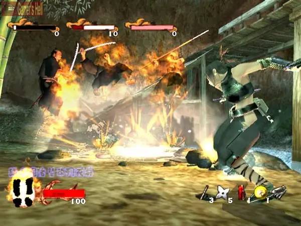 Персонаж Tenchu  Return From Darkness в процессе выполнения задания