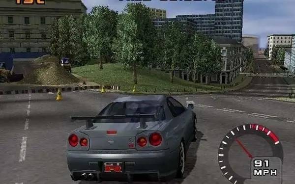 Персонаж Test Drive 2002 в процессе выполнения задания