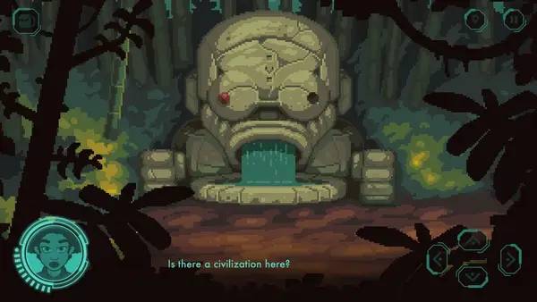 Персонаж The Abandoned Planet в процессе выполнения задания