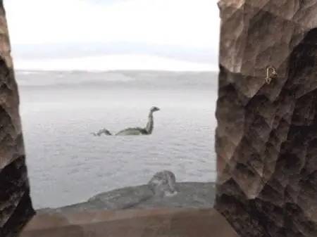 Персонаж The Cameron Files  The Secret at Loch Ness в процессе выполнения задания