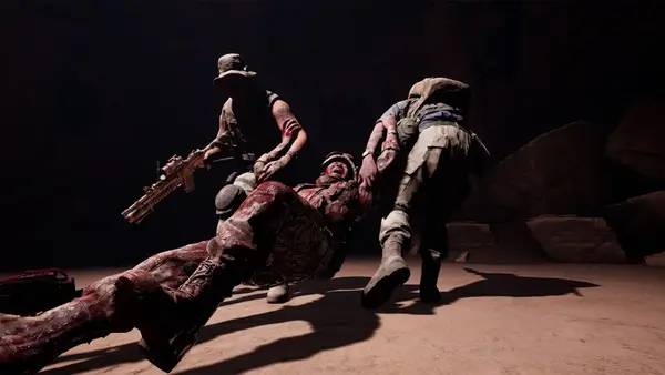 Персонаж The Dark Pictures Anthology House Of Ashes в процессе выполнения задания