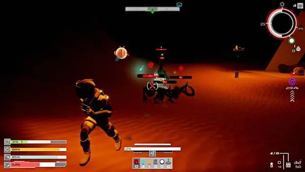 Персонаж THE DARK SIDE OF CECLON в процессе выполнения задания