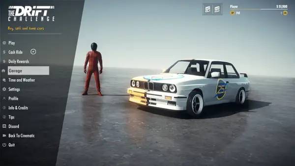 Персонаж The Drift Challenge в процессе выполнения задания