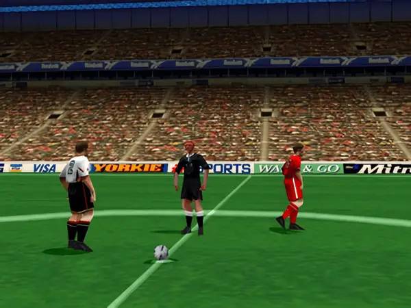 Персонаж The F.A. Premier League Football Manager 2000 в процессе выполнения задания