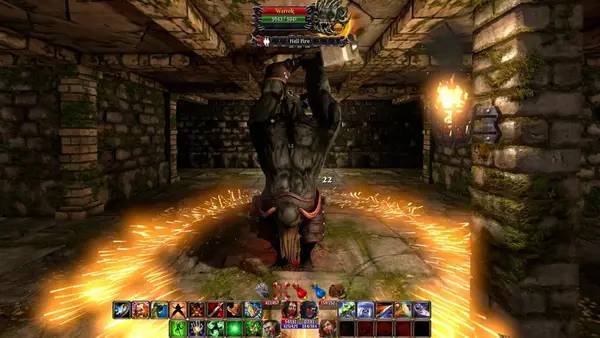 Персонаж The Fall of the Dungeon Guardians - Enhanced Edition в процессе выполнения задания