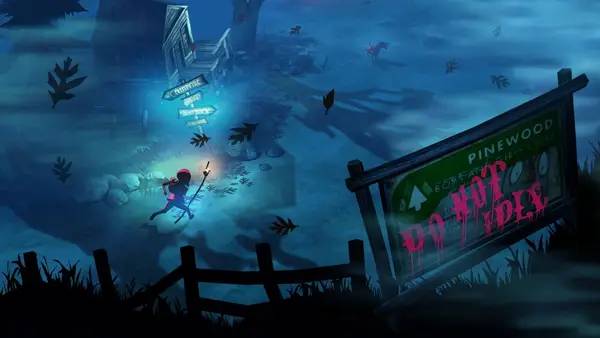 Персонаж The Flame in the Flood в процессе выполнения задания