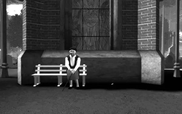 Персонаж The Graveyard в процессе выполнения задания