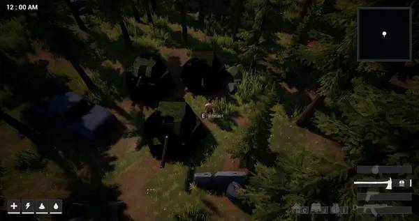 Персонаж The Last Camp в процессе выполнения задания