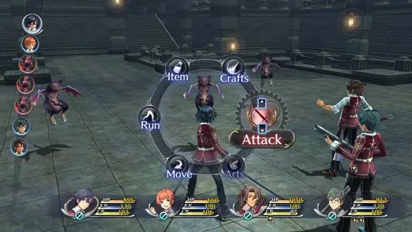 Персонаж The Legend of Heroes  Trails of Cold Steel в процессе выполнения задания